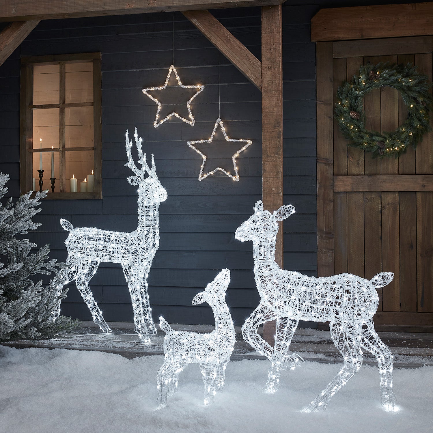 Figurine lumineuse LED en acrylique décoration de Noël - Modèle au