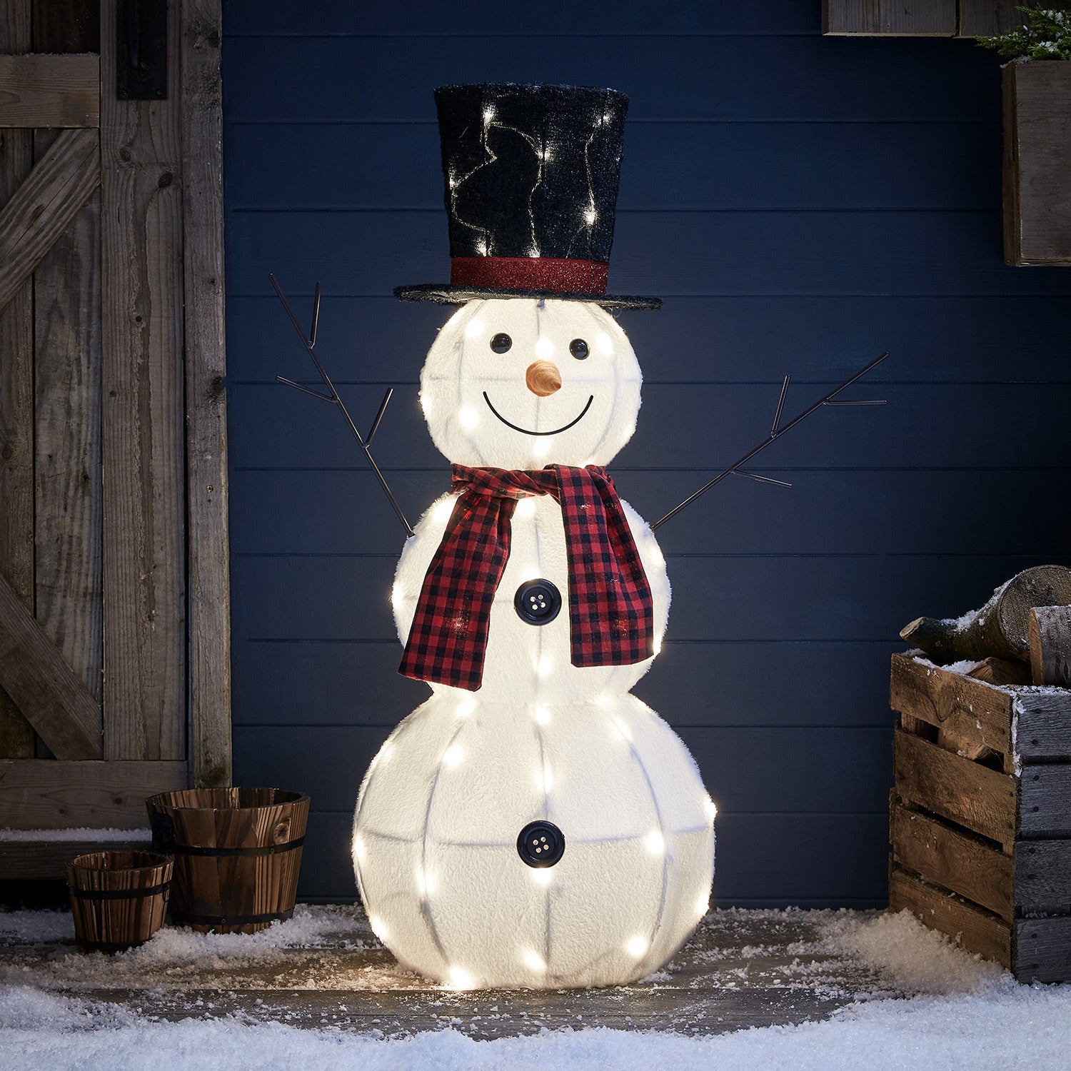 Bonhomme de neige lumineux pour extérieur, décoration de Noël