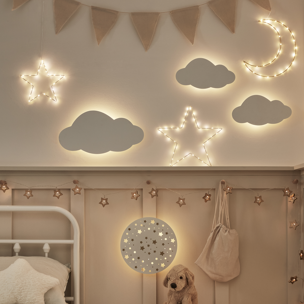 Guirlande lumineuse enfant nuage - l. 165 cm The Home Deco Factory