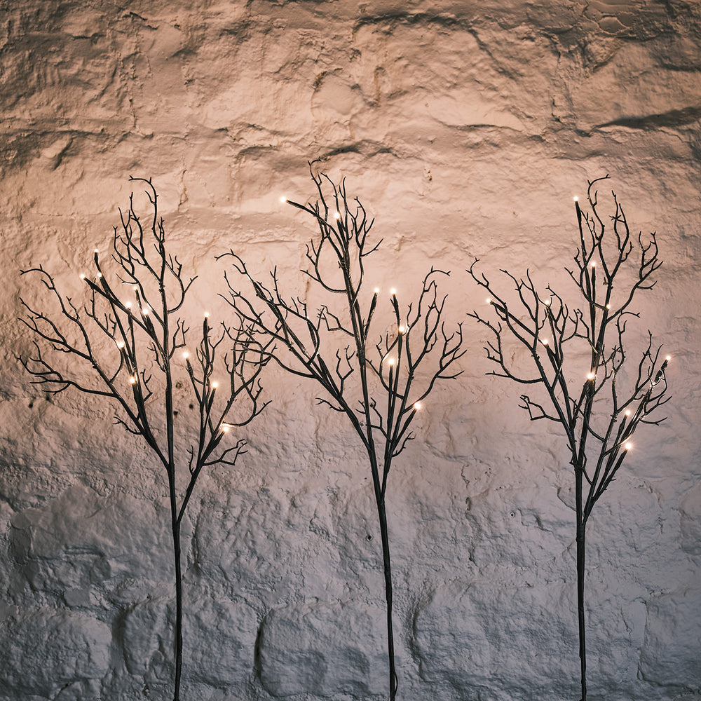 3 Piquets de Jardin Branches Mortes pour Halloween