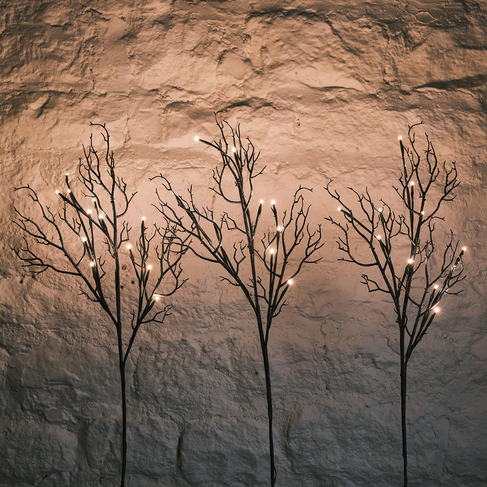 3 Piquets de Jardin Branches Mortes pour Halloween