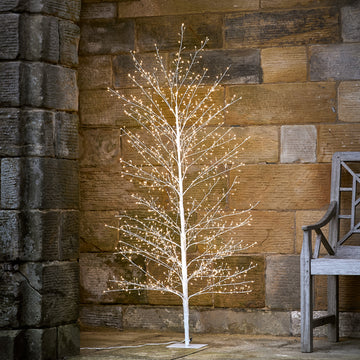 Arbre Lumineux de 1,5 m Style Bouleau à 1350 Micro LED Blanc Chaud