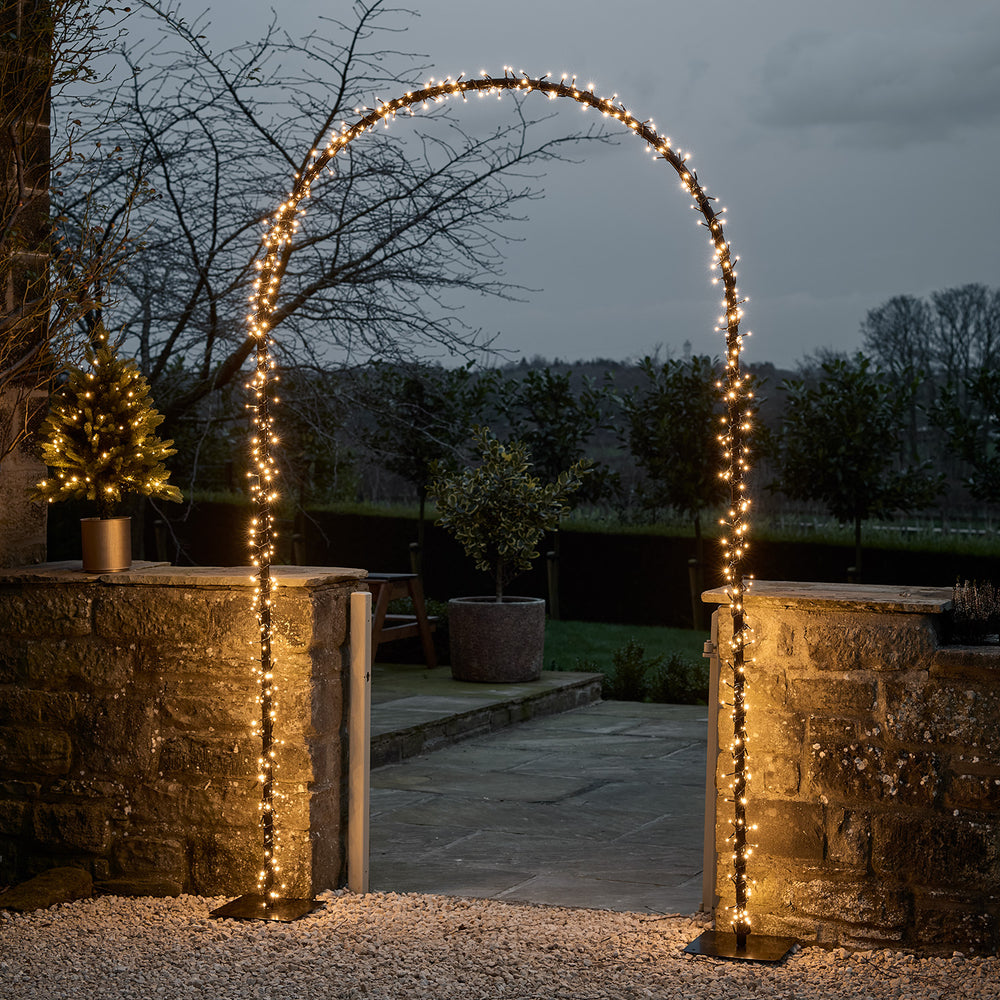 Arche Lumineuse de Porte de 2,3 m, à 500 LED Blanc Chaud