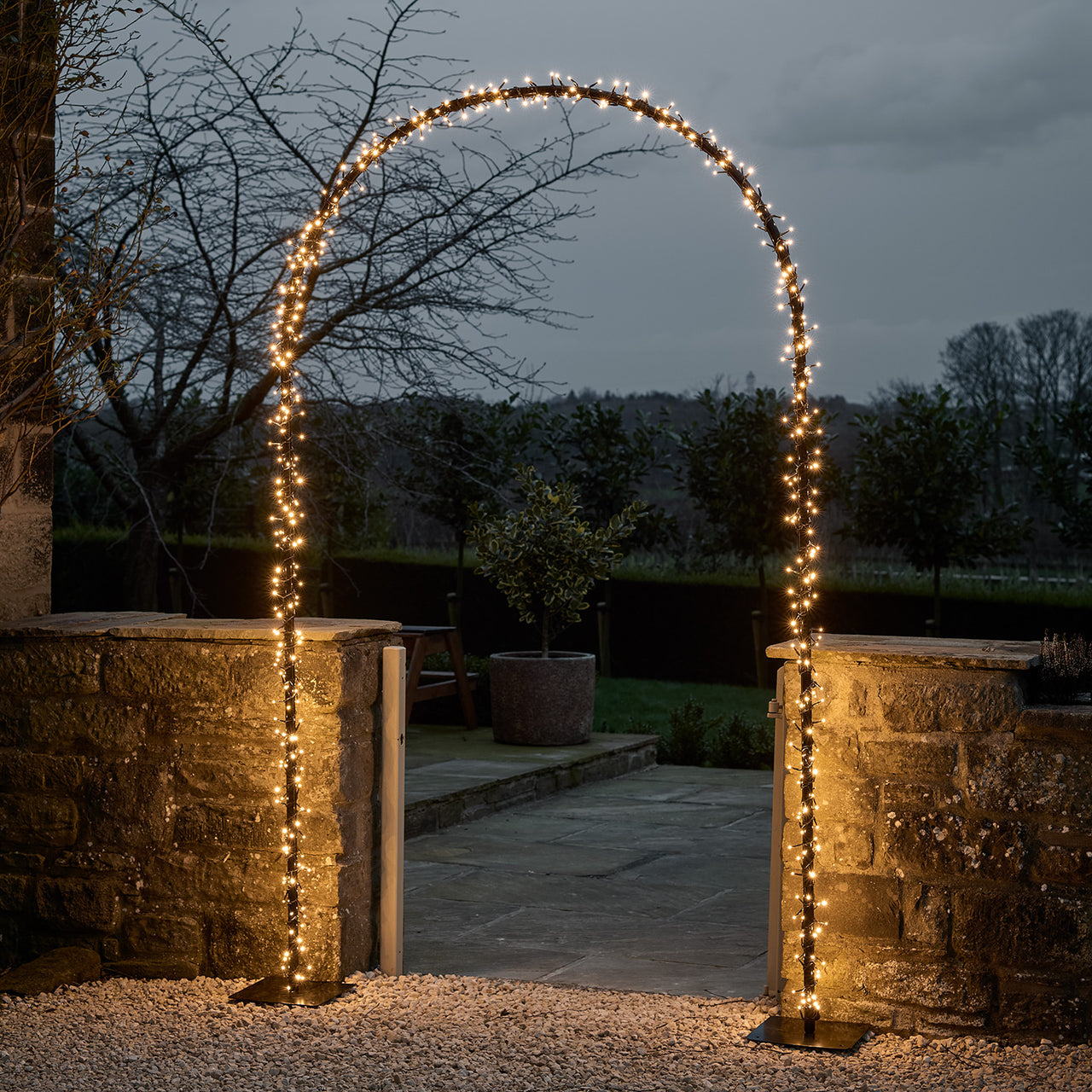 Arche Lumineuse de Porte de 2,3 m, à 500 LED Blanc Chaud