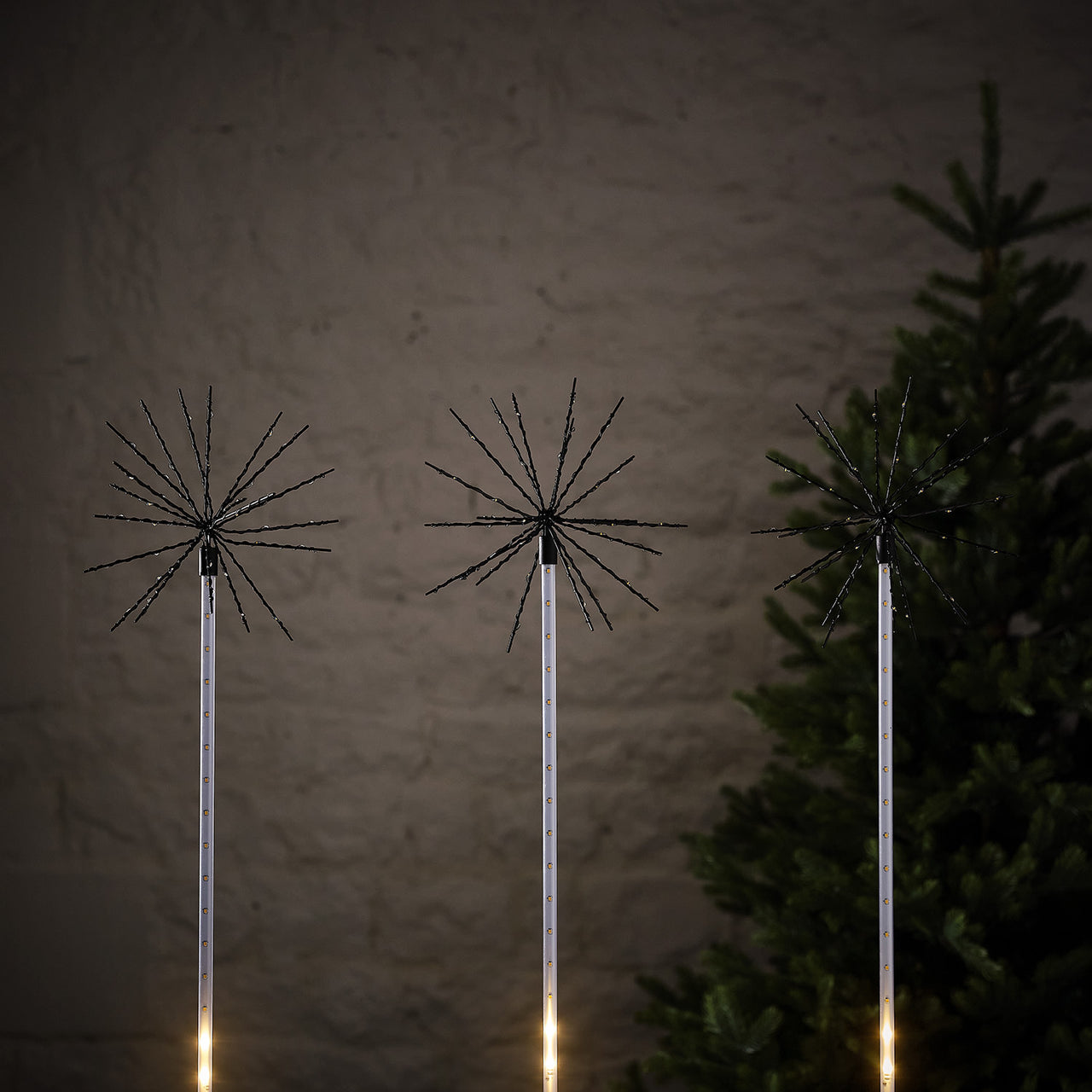 Lot de 3 Balises Lumineuses Étoiles Polaires de 70 cm