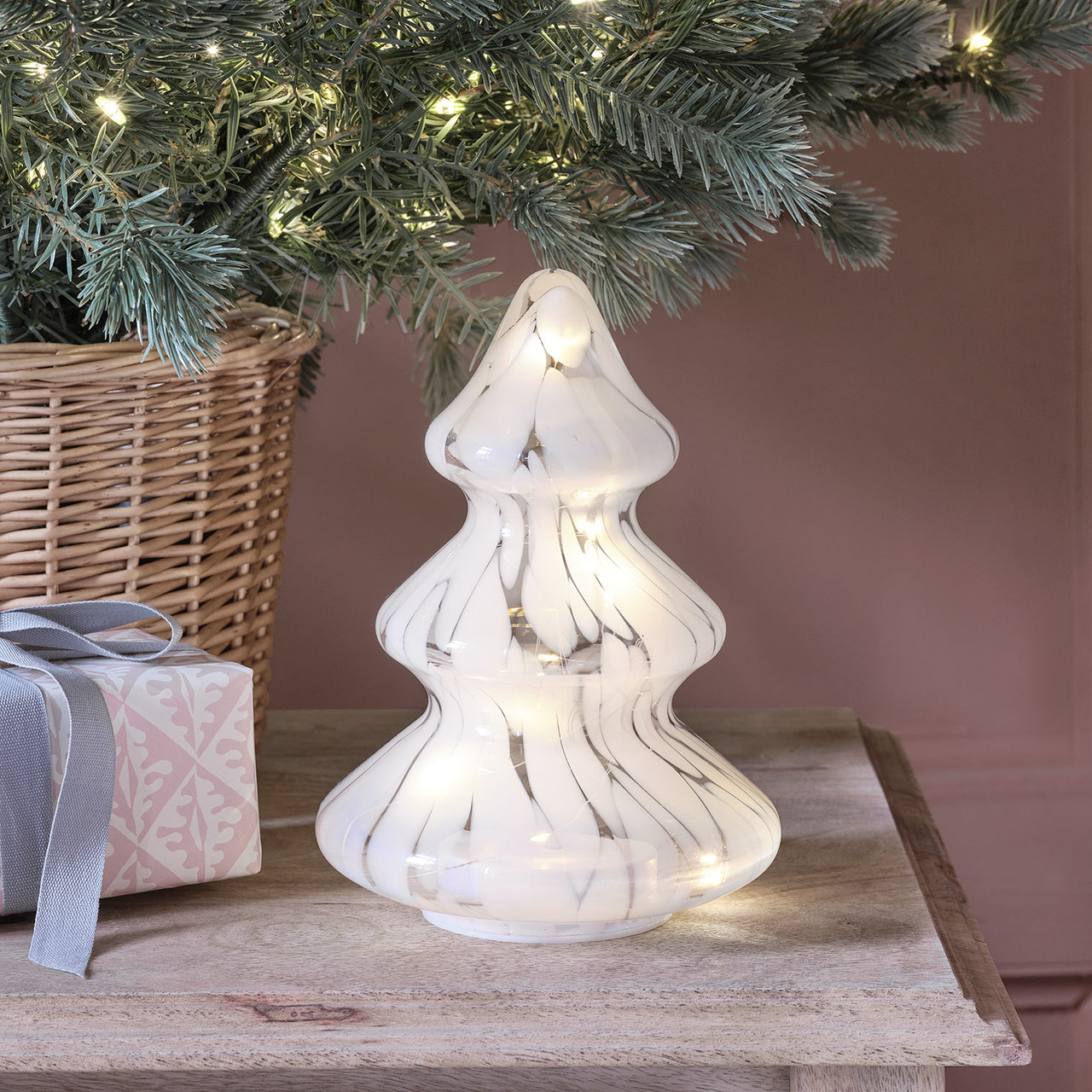 Sapin de Noël Lumineux en Verre