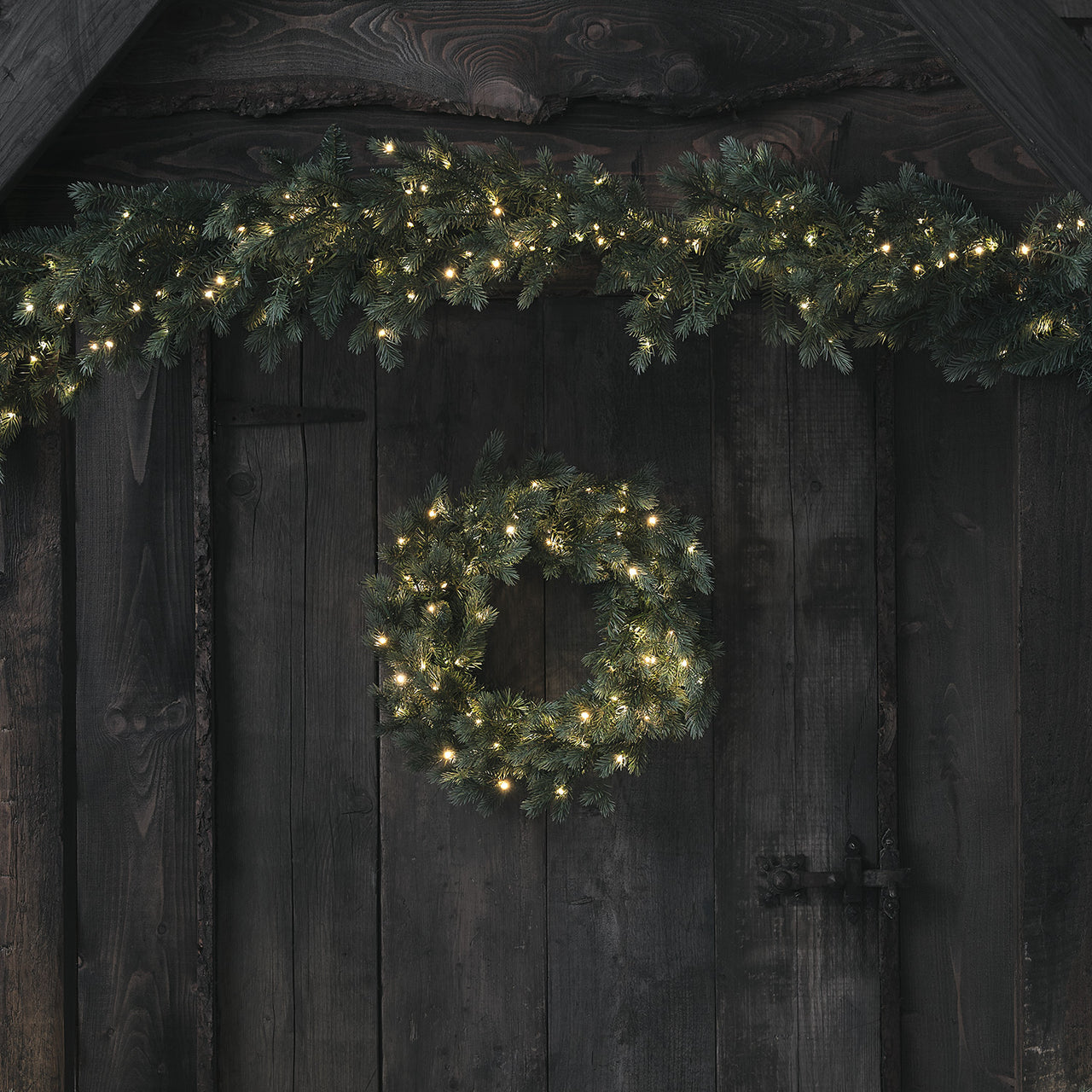 Guirlande de Noël Pré-éclairée de 1,5 m à LED Bicolores