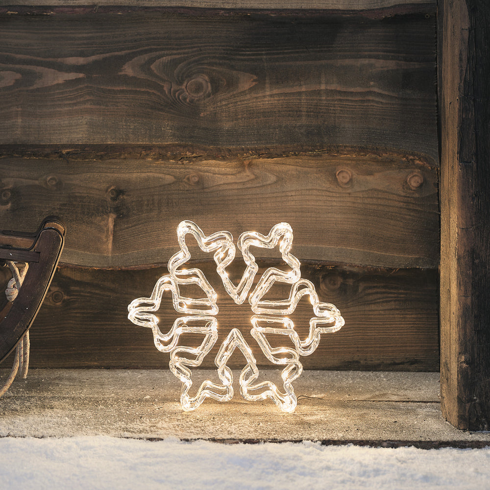 Flocon de Neige Lumineux de 30 cm, Déco de Noël en Acrylique