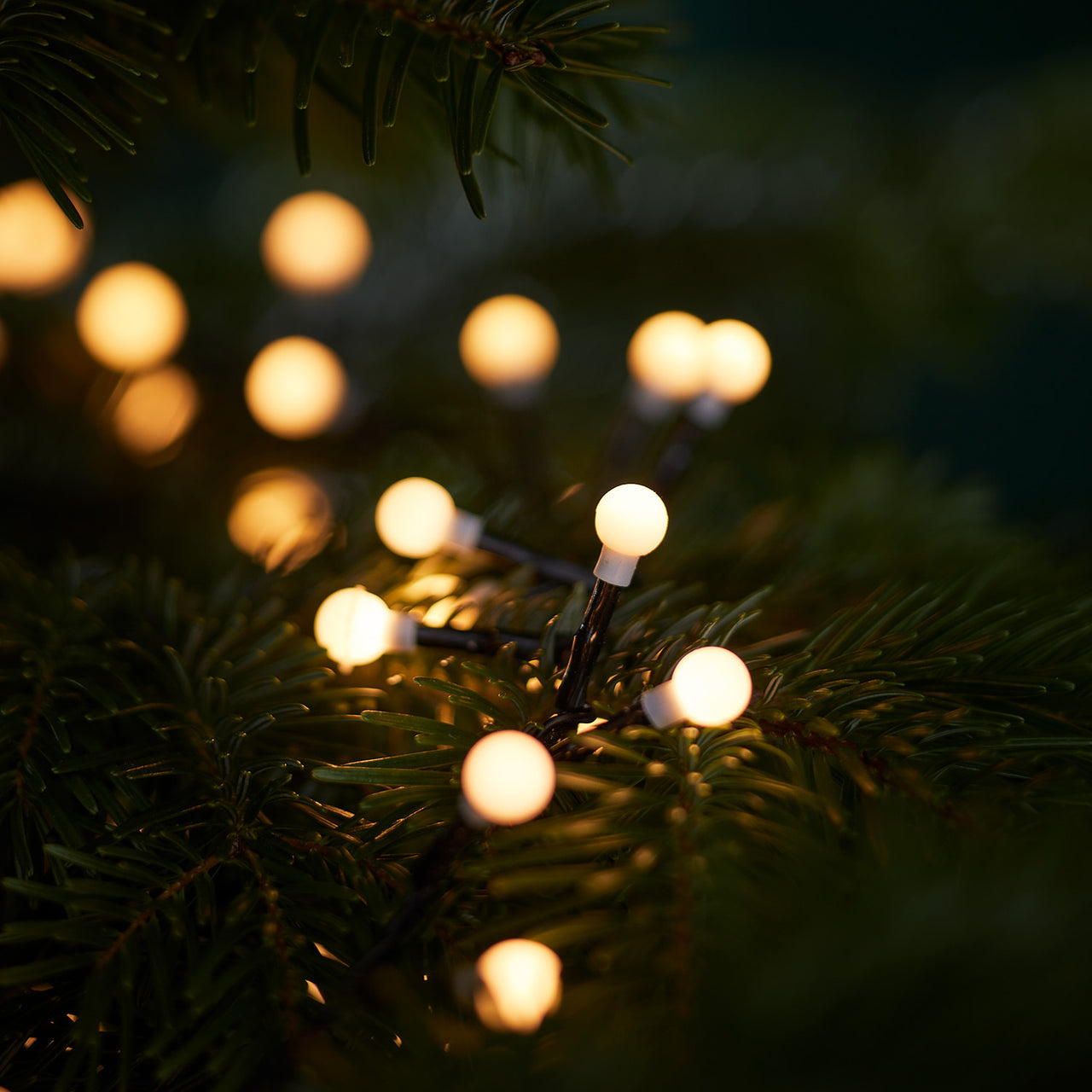 Guirlande Lumineuse à 500 Boules LED Blanc Chaud