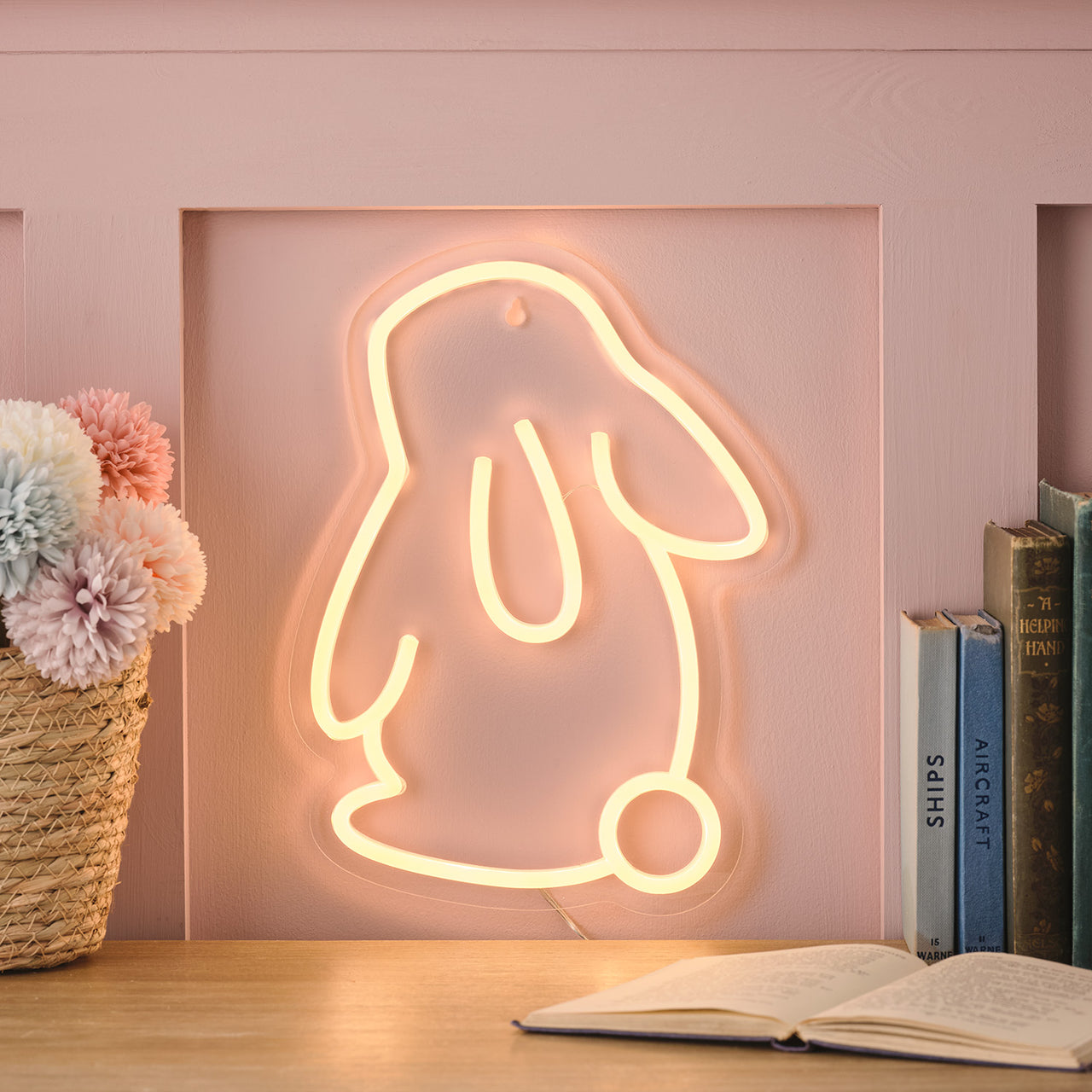 Lampe Néon Murale en Forme de Lapin