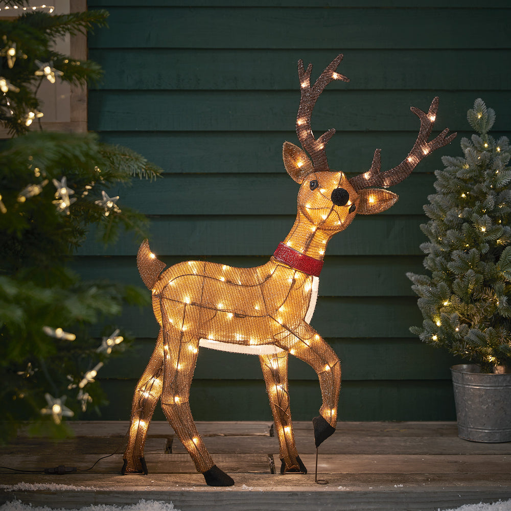 Lights4fun Bonhomme de Neige Lumineux LED de Noël pour Intérieur