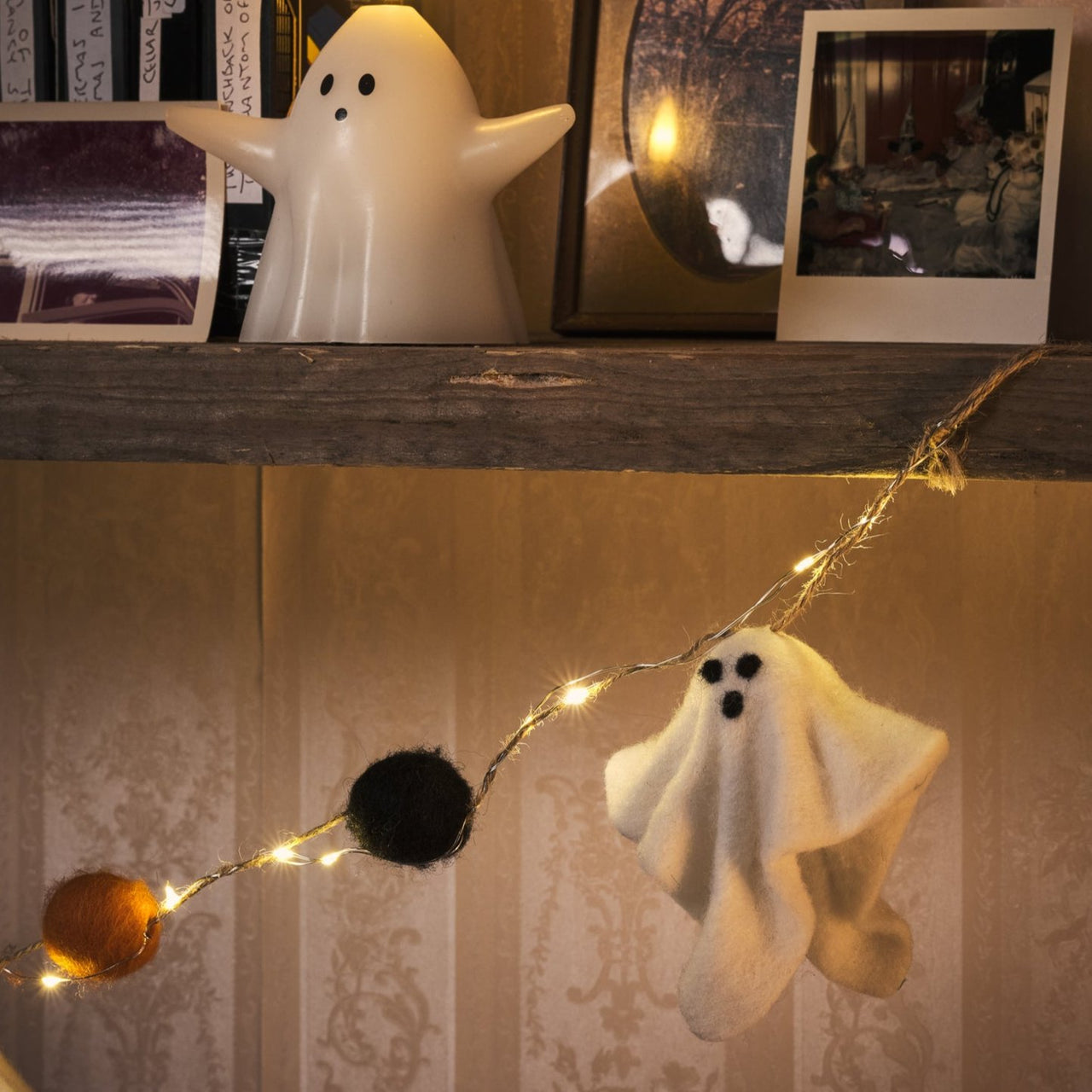 Guirlande Lumineuse d’Halloween en Feutre avec 20 Micro LED