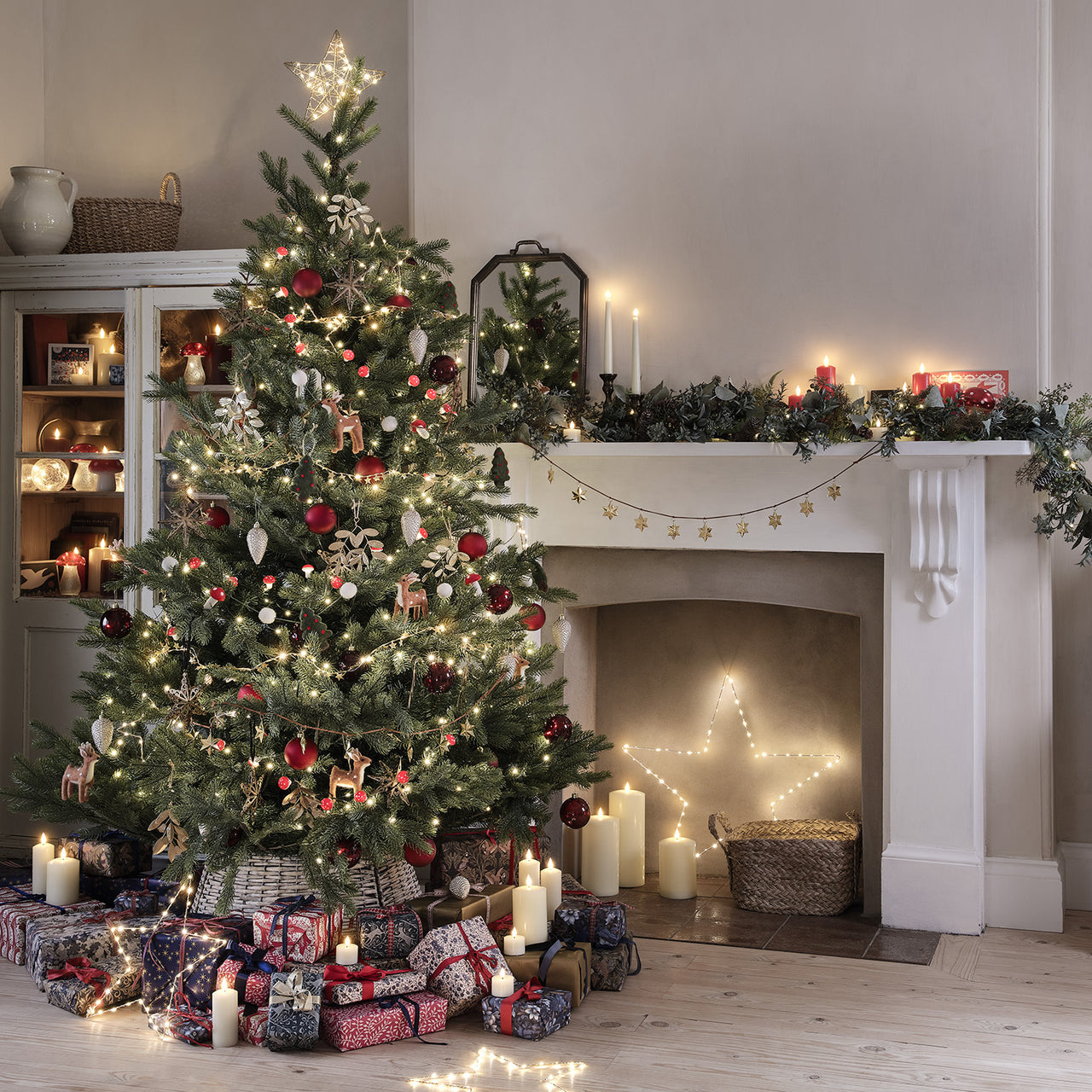 Cimier Étoile Dorée Lumineux pour Sapin de Noël