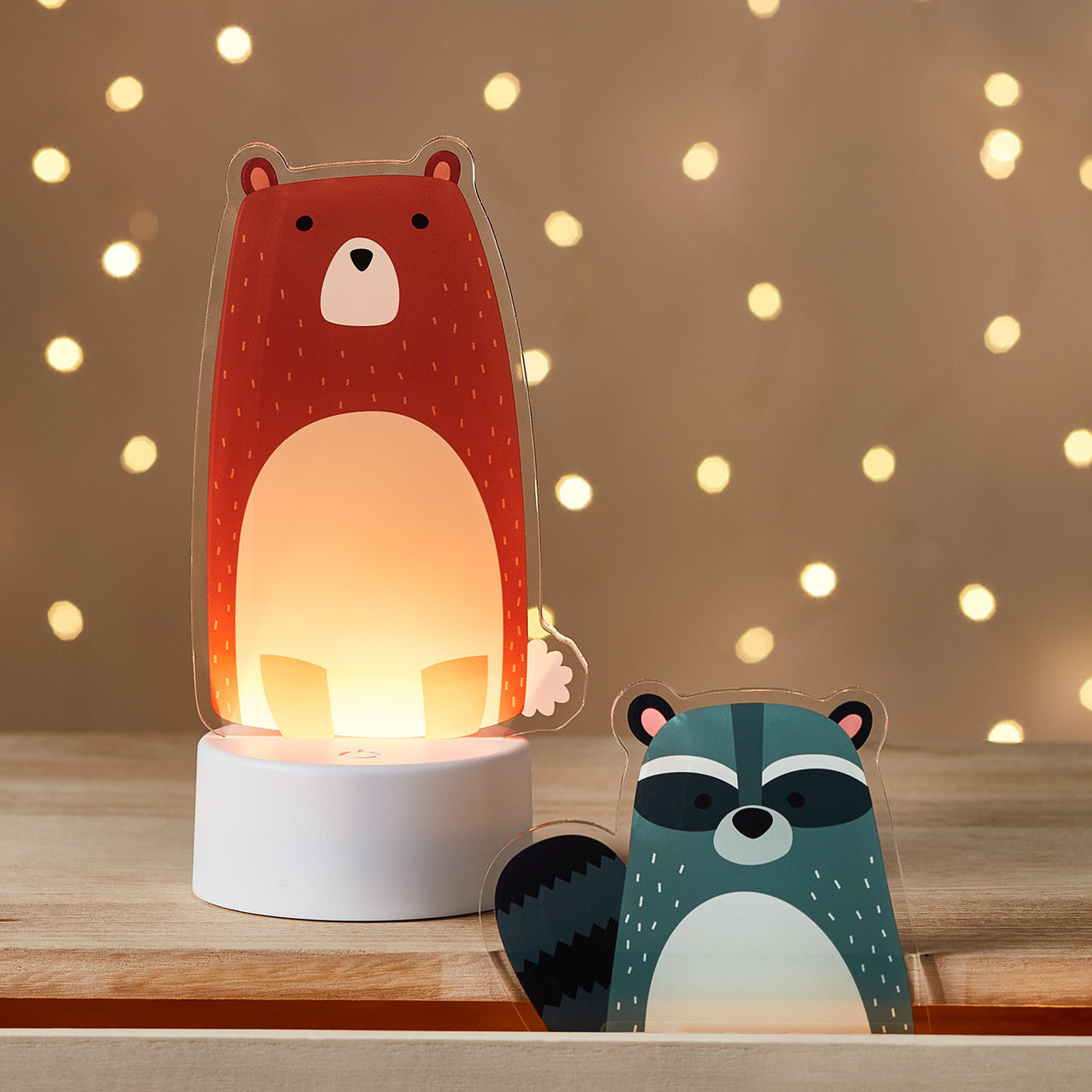 Veilleuse led pour bébés et enfants : lampes de décoration en bois