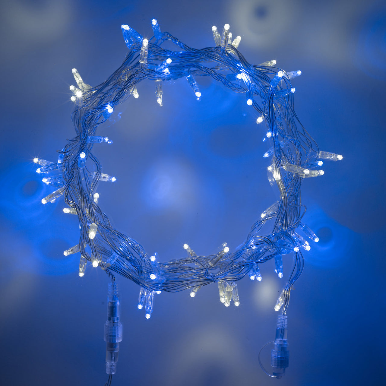Guirlande lumineuse 40/80 LED 10,4/13 m blanc/bleu stalactite télécommande  minuterie classe de